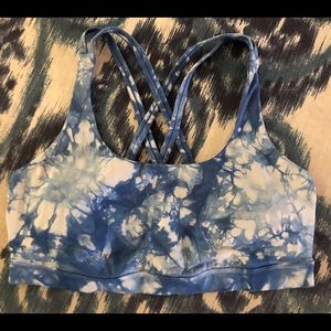 Lululemon sz10 Marble.Blue Energy Bra Nulux
